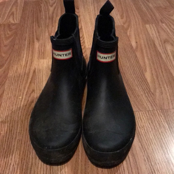 black ankle hunter boots